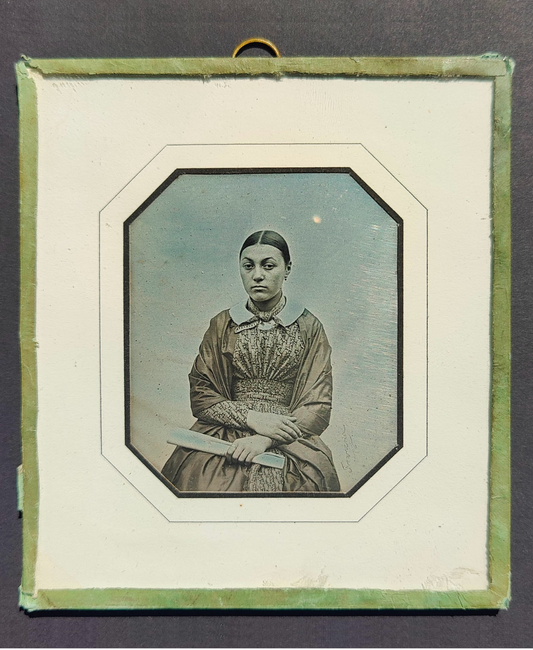 Daguerreotype 1/9 plaque Signé François sur la plaque Circa 1845