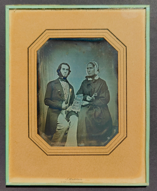 Daguerreotype 1/6 plaque signé Auguste Madelain circa 1849 Paris