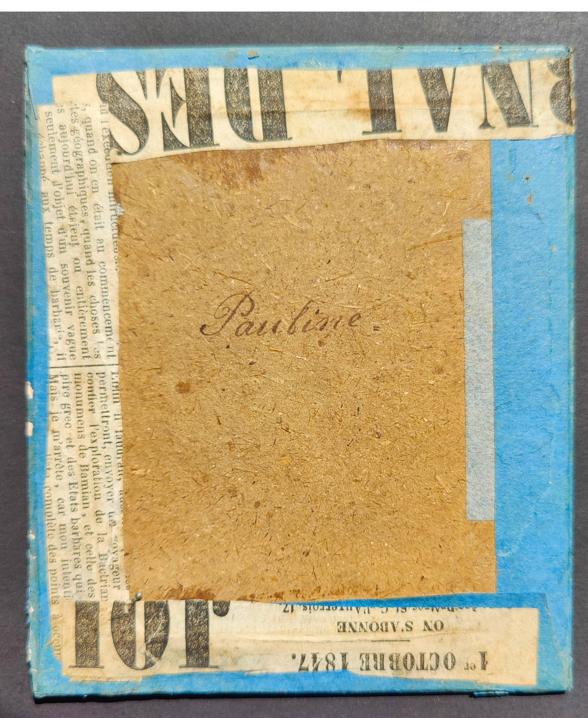 Daguerreotype 1/6 plaque circa 1847 & nommé au dos fillette enfant